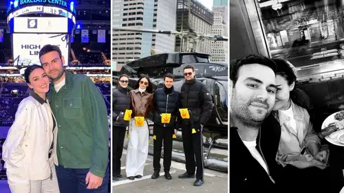 Faruk Sabancı ve Esra Bilgiç Amerika tatilinde