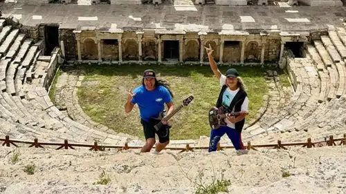 Metallica üyeleri Denizli’de: Hierapolis’te ilham turu