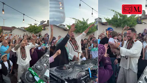 DJ Mahmut Orhan köyünde mini konser verdi: Bayramda ritme köy halkı eşlik etti