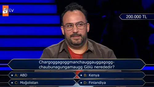 Kim Milyoner Olmak İster’de 47 harfli göl sorusu dikkat çekti