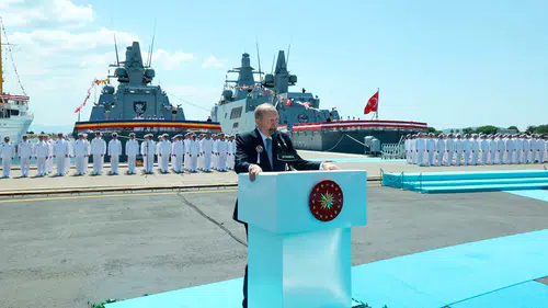 Erdoğan’dan savunma sanayisinde 'Mavi Vatan' mesajı: Sahada güçlü olmayan masada değil menüde olur