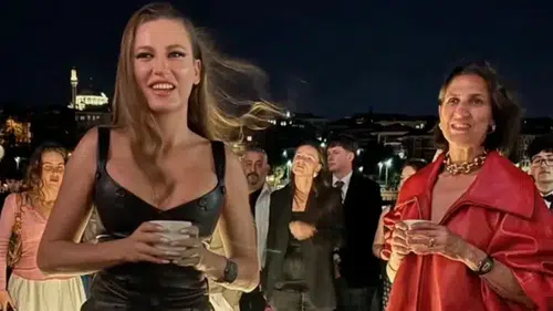 Kız Kulesi'nde Serenay Sarıkaya rüzgarı: Global marka elçisi olarak ilk kez sahneye çıktı