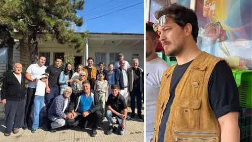 Çağatay Ulusoy ailesinin köyünü ziyaret etti: Bulgaristan'da köklerinin izini sürdü