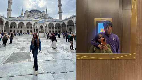 Lamine Yamal'ın annesi İstanbul turunda: Tarihi Yeni Cami'yi gezip baklava yedi