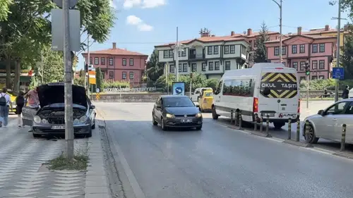 Eskişehir’de yola dökülen yağ sürücüleri zorladı