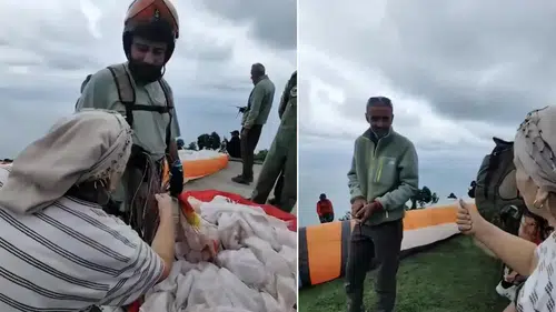 Artvin’de yamaç paraşütü yarışmasında renkli diyaloglar