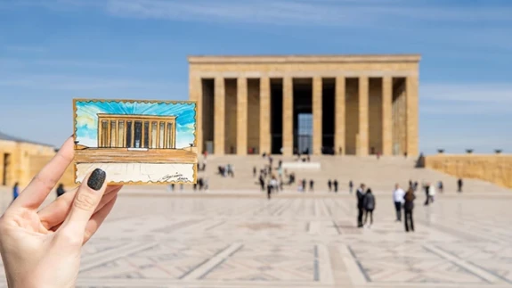 Eskiz pullar başkentin tarihi simgeleriyle görüntülendi