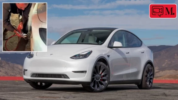 Tesla aracın şarjı bitti yolda mahsur kaldı!
