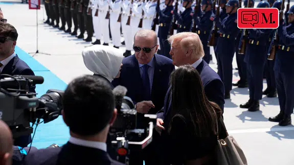 ABD Başkanı Donald Trump, Ankara'da Cumhurbaşkanı Erdoğan tarafından karşılandı