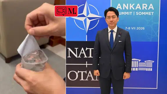 NATO Zirvesi'nde Japon Bakan'ın dikkatini çeken detay: "İlk başta mum sandım"