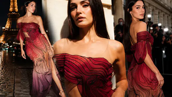 Hande Erçel, Paris Moda Haftası'nda tarzıyla göz kamaştırdı