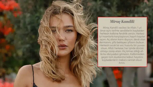 Uyuşturucu testi pozitif çıkmıştı: Melisa Döngel’den ‘Miraç Kandili’ paylaşımı