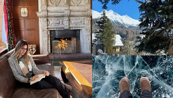 Cemiyetin ünlü ismi Pınar Sabancı St. Moritz'de 'sessizlik' molasında