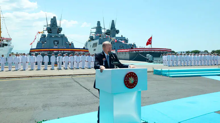 Erdoğan’dan savunma sanayisinde 'Mavi Vatan' mesajı: Sahada güçlü olmayan masada değil menüde olur