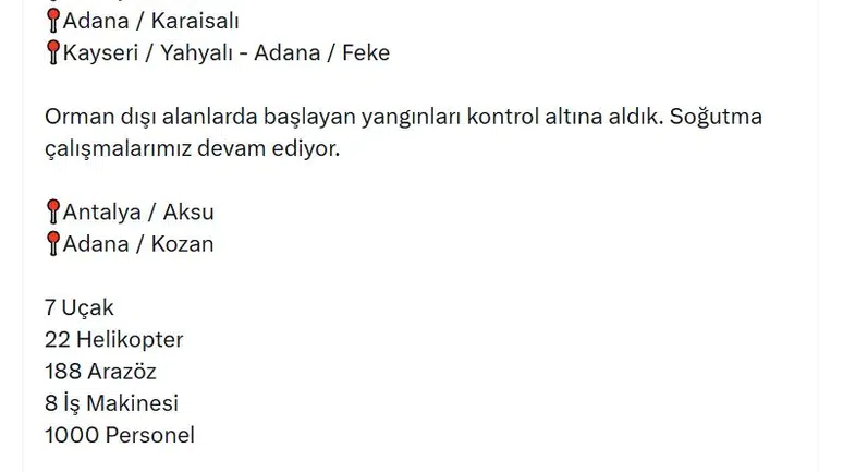 Dört bölgede alevler dindirildi: Ekiplerin mücadelesi sürüyor
