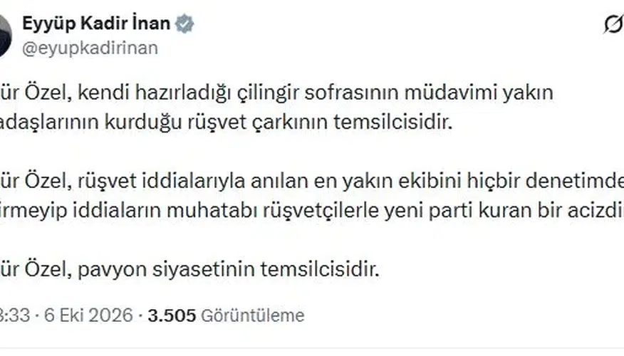 AK Parti'den Özgür Özel'e sert çıkış: Rüşvet iddiaları üzerinden ağır ithamlar
