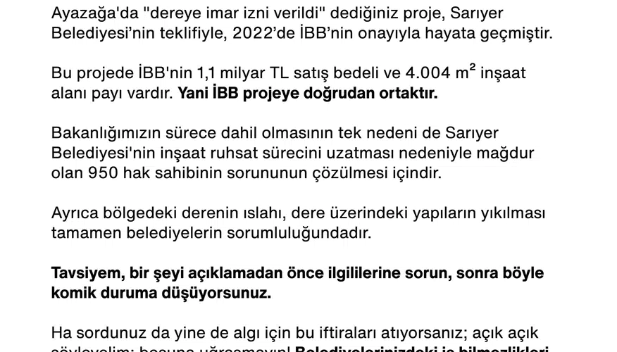 Murat Kurum'dan Özgür Özel'e sert yanıt: İddiaların tamamı gerçek dışı