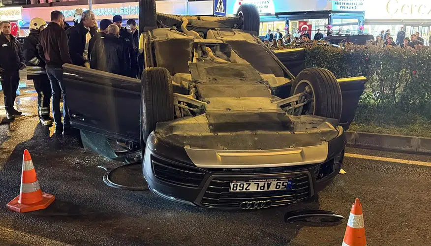 Çorlu'da gece yarısı dehşeti: Kontrolden çıkan otomobil ortalığı savaş alanına çevirdi