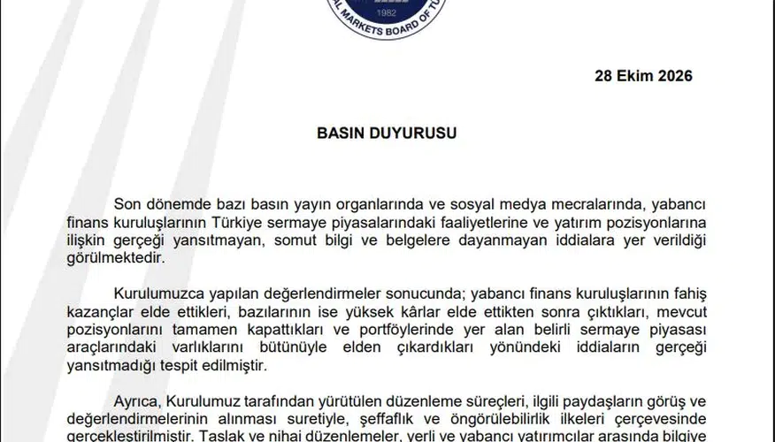 SPK'dan piyasalardaki yabancı yatırımcı iddialarına net yanıt