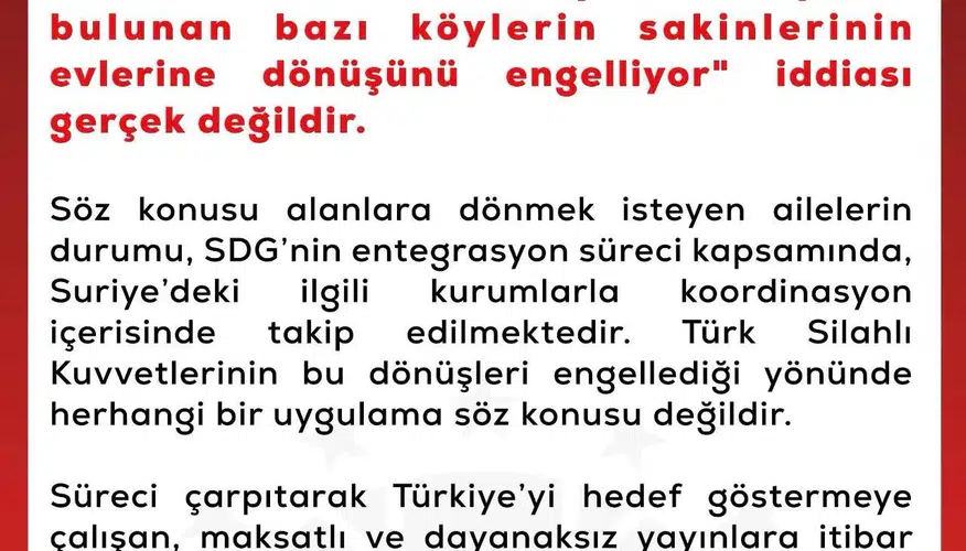 Dezenformasyonla Mücadele Merkezi'nden Resulayn iddialarına sert yanıt