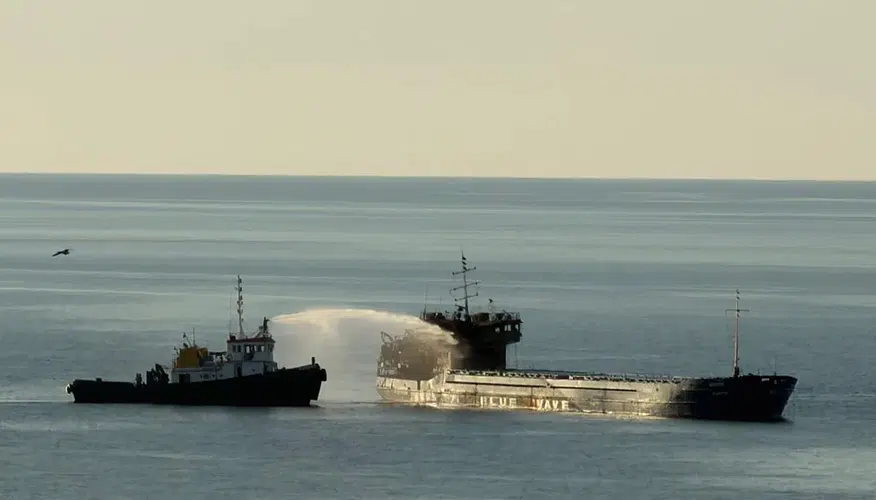 Dron saldırısı sonrası sürüklenen Rus gemisi Giresun kıyılarına demirledi