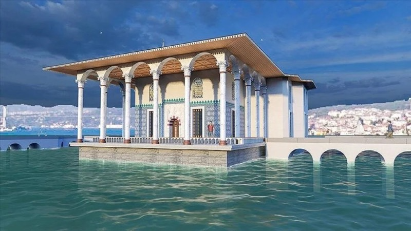 Denizin ortasında inşa edilen tek Osmanlı yapısı Sultaniye Köşkü'nün modellemesi yapıldı