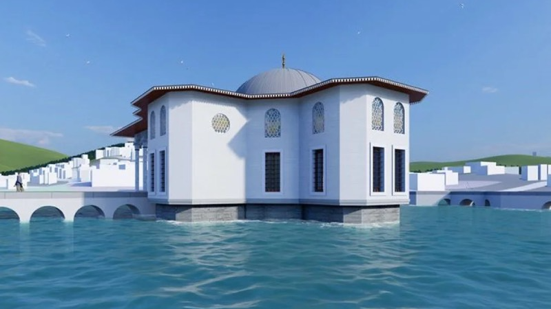 Denizin ortasında inşa edilen tek Osmanlı yapısı Sultaniye Köşkü'nün modellemesi yapıldı