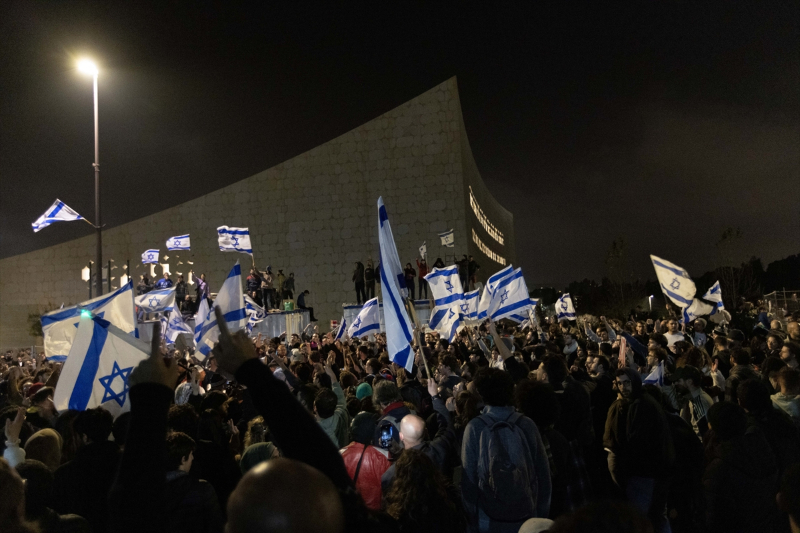 Batı Kudüs'te Netanyahu hükümetinin “yargı reformu” protesto edildi 5