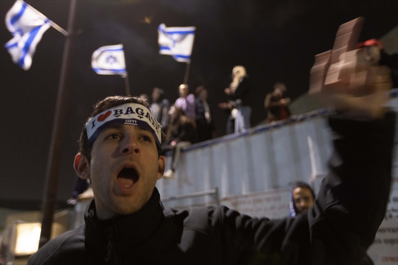 Batı Kudüs'te Netanyahu hükümetinin “yargı reformu” protesto edildi 7