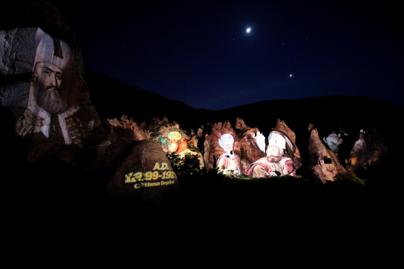 Kapadokya tarihi, 3D Mapping teknolojisi ile peribacalarına yansıtıldı 1