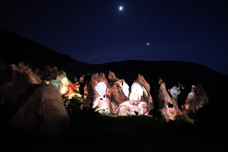 Kapadokya tarihi, 3D Mapping teknolojisi ile peribacalarına yansıtıldı 2