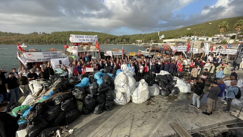 Bodrum'da deniz dibi ve kıyı temizliğinde yaklaşık 15 ton atık toplandı 3