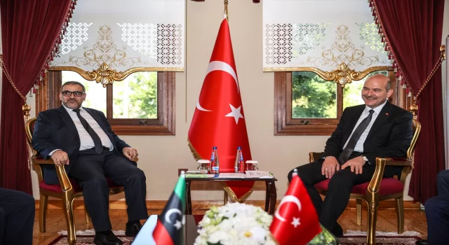 Bakan Soylu, Libya Devlet Yüksek Konseyi Başkanı Mişri ile görüşme gerçekleştirdi