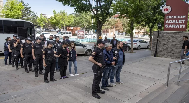 Erzurum’da uyuşturucu operasyonunda yakalanan 9 şüpheli adliyede