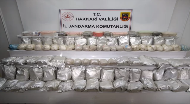 Hakkari’de 100 kilogramı aşkın uyuşturucu ele geçirildi