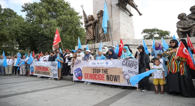 Çin’in Sincan Uygur Özerk Bölgesi politikaları İstanbul’da protesto edildi