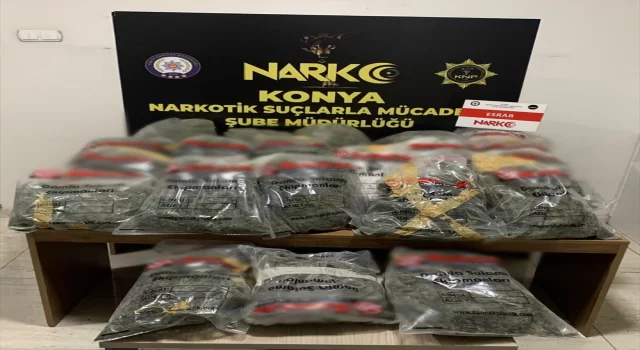 Konya’da uyuşturucu operasyonunda 23 kilogram esrar ele geçirildi