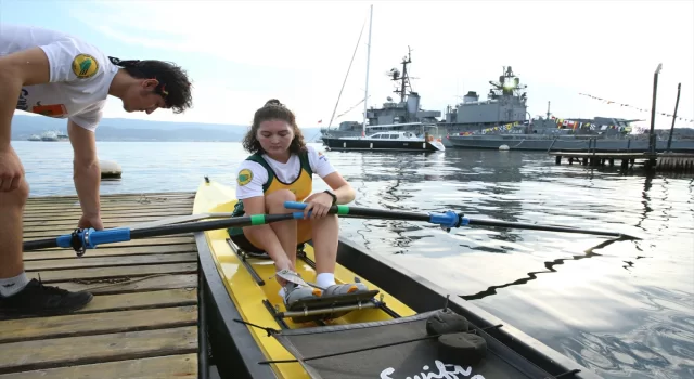 Emanet tekneyle milli olan genç sporcu başarıya kürek çekiyor