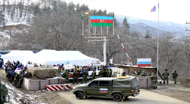 Azerbaycanlı STK’lerin Laçın koridorundaki maden protestosu sürüyor