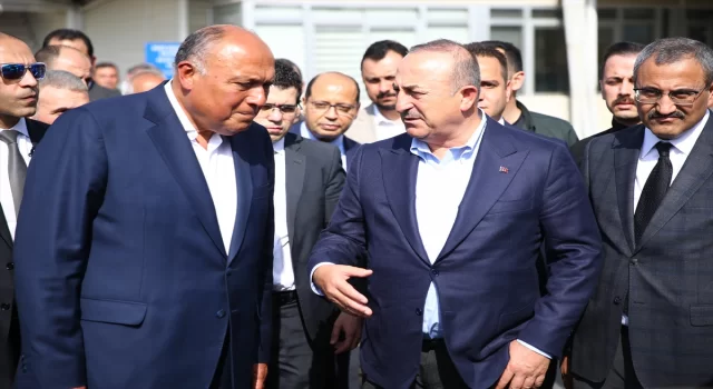 Mısır Dışişleri Bakanı Şukri, Çavuşoğlu ile Mersin’de basına açıklamalarda bulundu: (1)