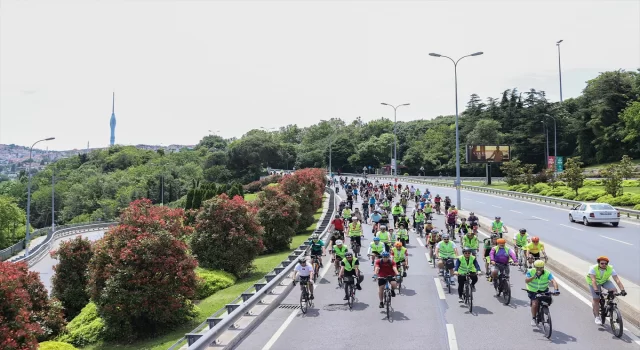 İstanbul’da bisiklet tutkunları kıtalar arası pedal bastı