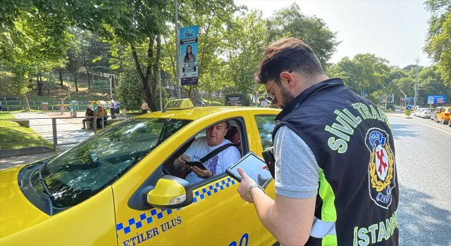 İstanbul’da kurallara uymayan 10 taksiciye para cezası kesildi