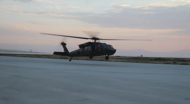Van’da polis helikopteri hamile kadın için havalandı