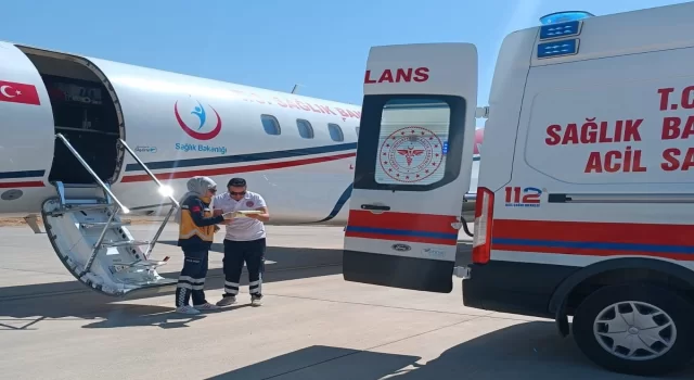 Mardin’de 3 günlük Gülistan bebek ambulans uçakla İstanbul’a sevk edildi