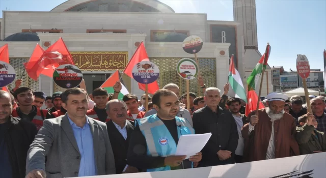 İsrail’in Filistin’e saldırıları Erzurum ve Kars’ta protesto edildi