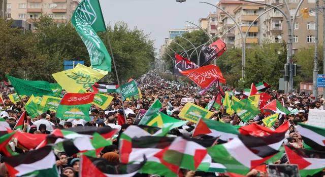 Diyarbakır’da HÜDA PAR’dan Filistin’e destek mitingi