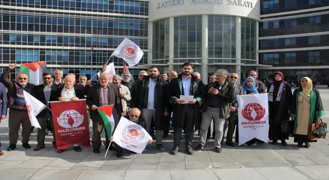MAZLUMDER Kayseri Şubesi üyeleri, İsrailli yetkililer hakkında suç duyurusunda bulundu