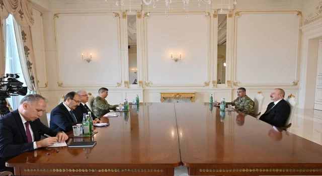 Azerbaycan Cumhurbaşkanı Aliyev, Milli Savunma Bakanı Güler’i kabul etti