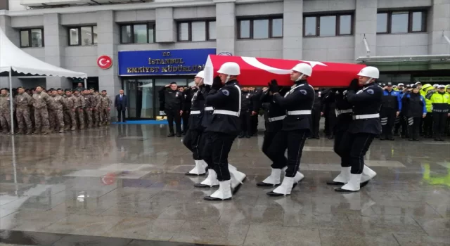 İstanbul’da şehit olan polis Lütfü Baykar için merasim düzenlendi