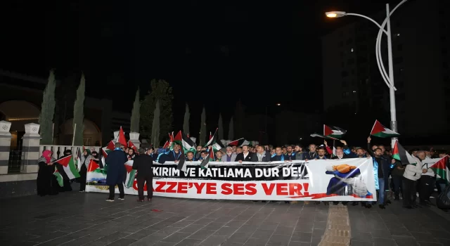 Diyarbakır’da ”Gazzeli Eğitimcilere Destek Yürüyüşü” düzenlendi
